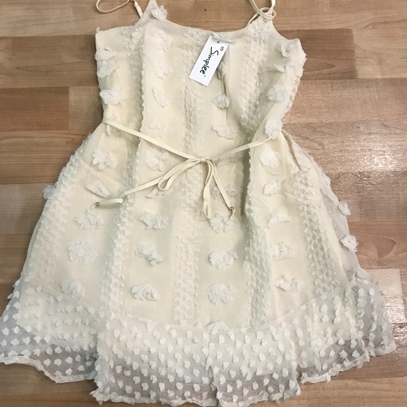 NEW Off-white Floral Embroidered classy Sundress - Picture 3 of 4